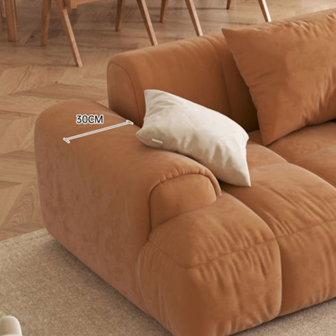 Julia Suede  Fabric Soft Sofa Modern 3-Seater Couch